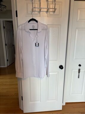 Kenneth Cole Men's White Long-Sleeve Dress Shirt